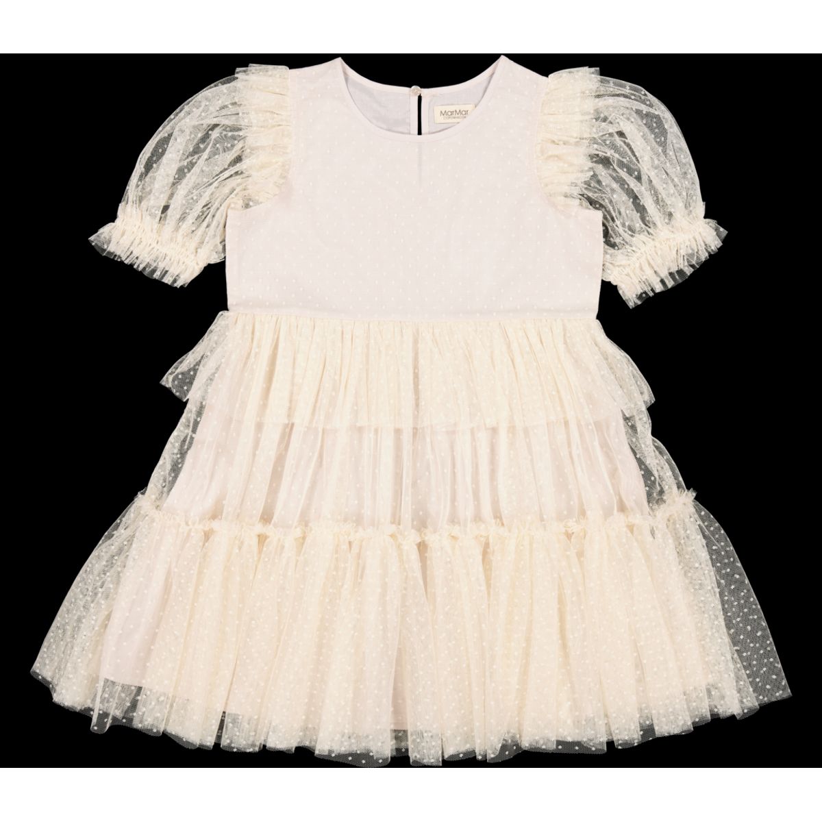 MarMar Doth Tulle Dotty Dress - Vanilla - 92/98 cm / 2-3 år