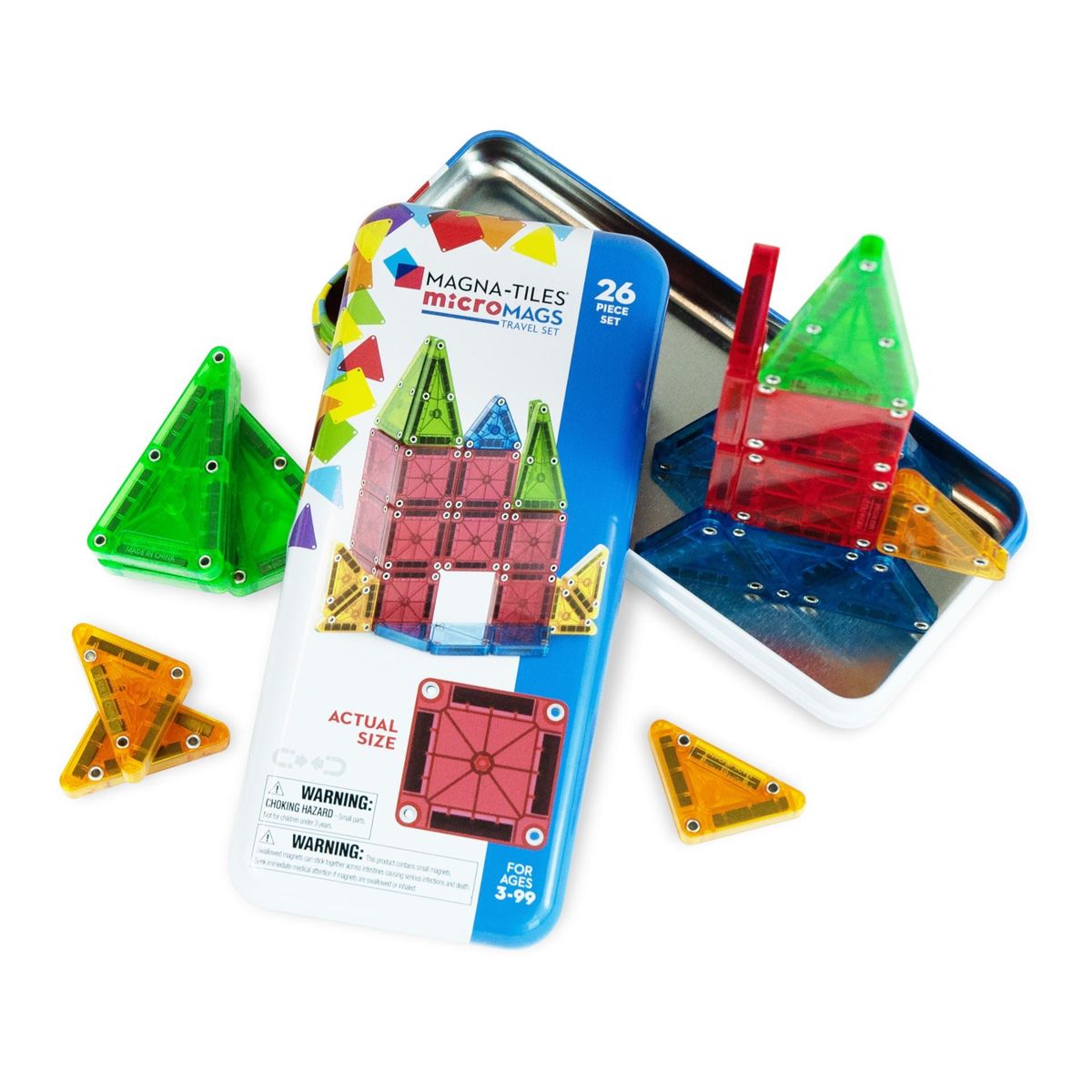 Magna-Tiles microMAGS Travel Tin Case - 26 Dele