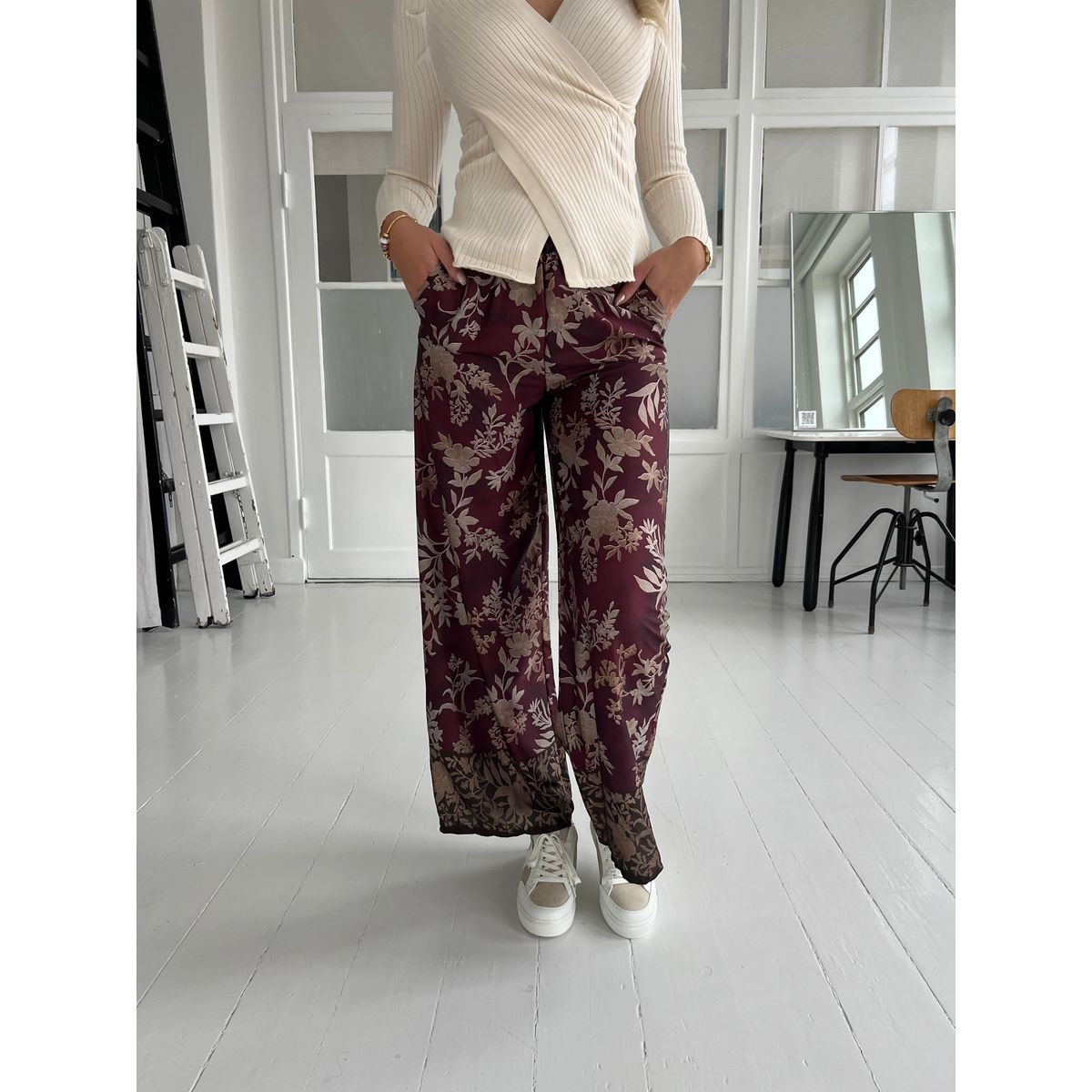 Bellice bordeaux satin pants Aaberg CPH Onesize