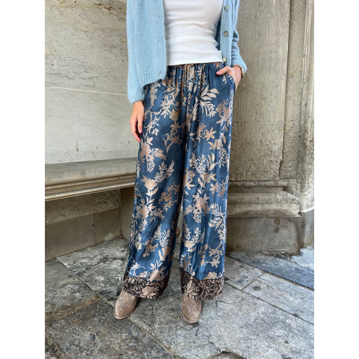 Bellice blue satin pants Aaberg CPH Onesize