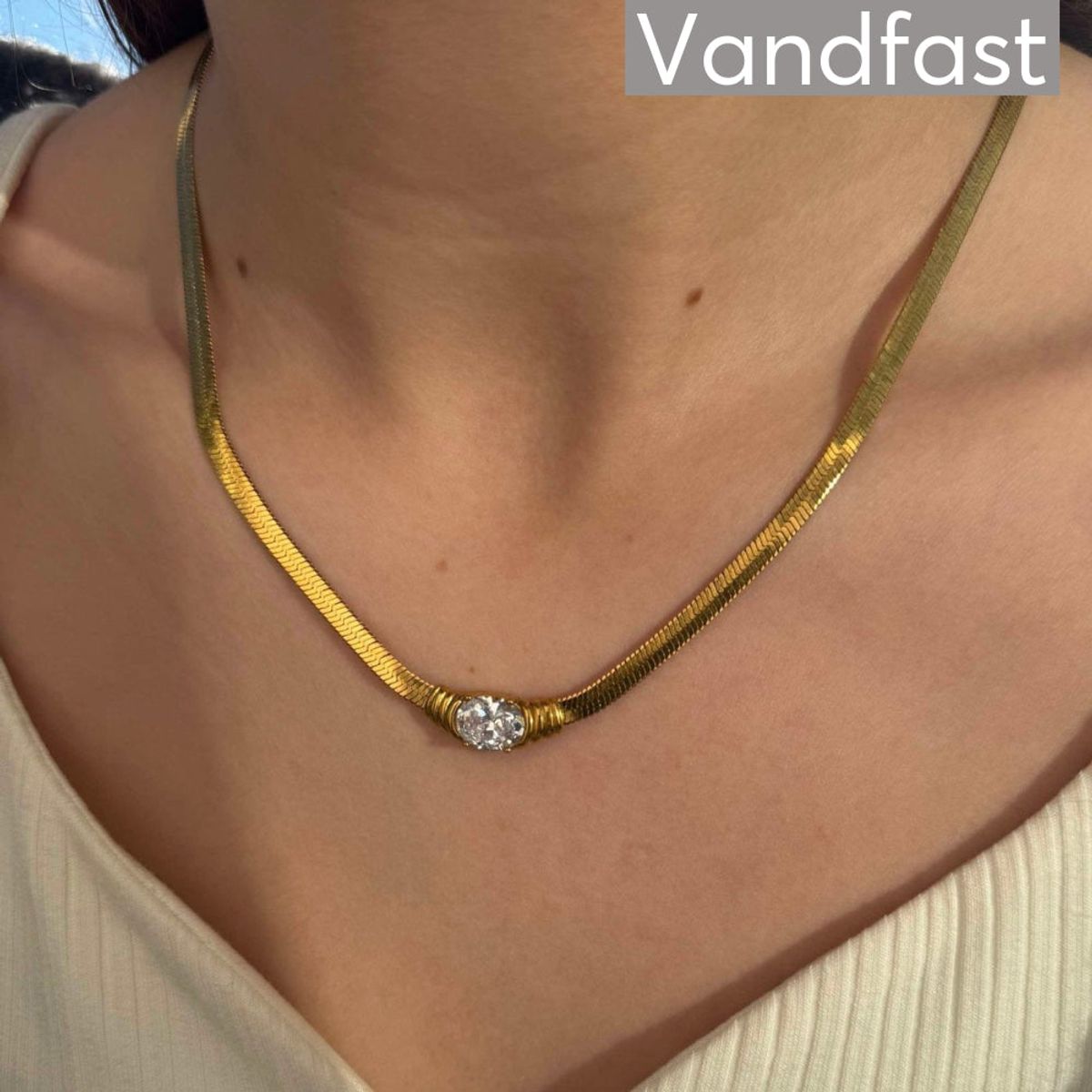 ANNEBRAUNER Snake Zirconia Necklace