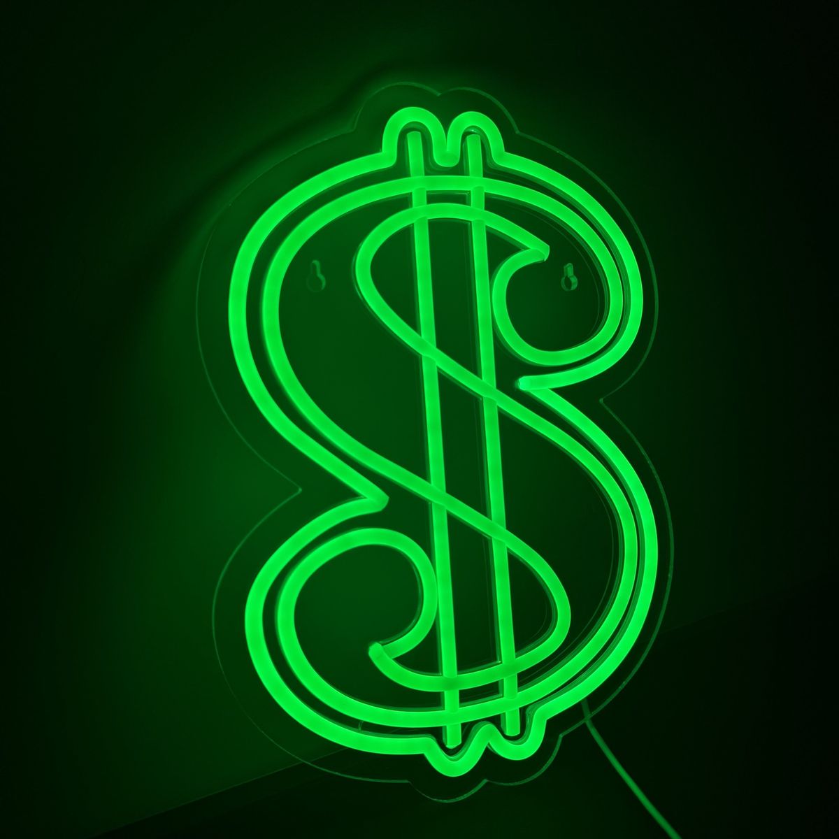 Lightish Dollar Sign Neon Væglampe