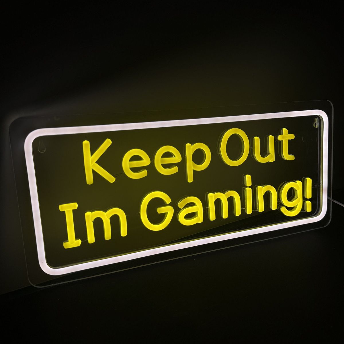 Lightish Keep Out Im Gaming Neon Væglampe