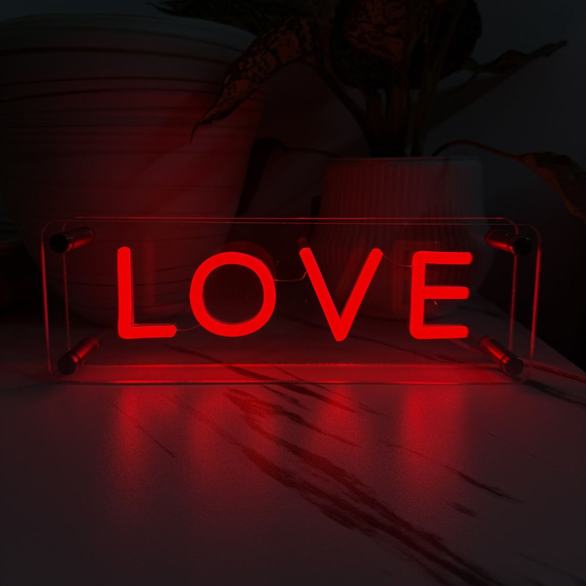 Lightish Love Led Neon Box Bordlampe