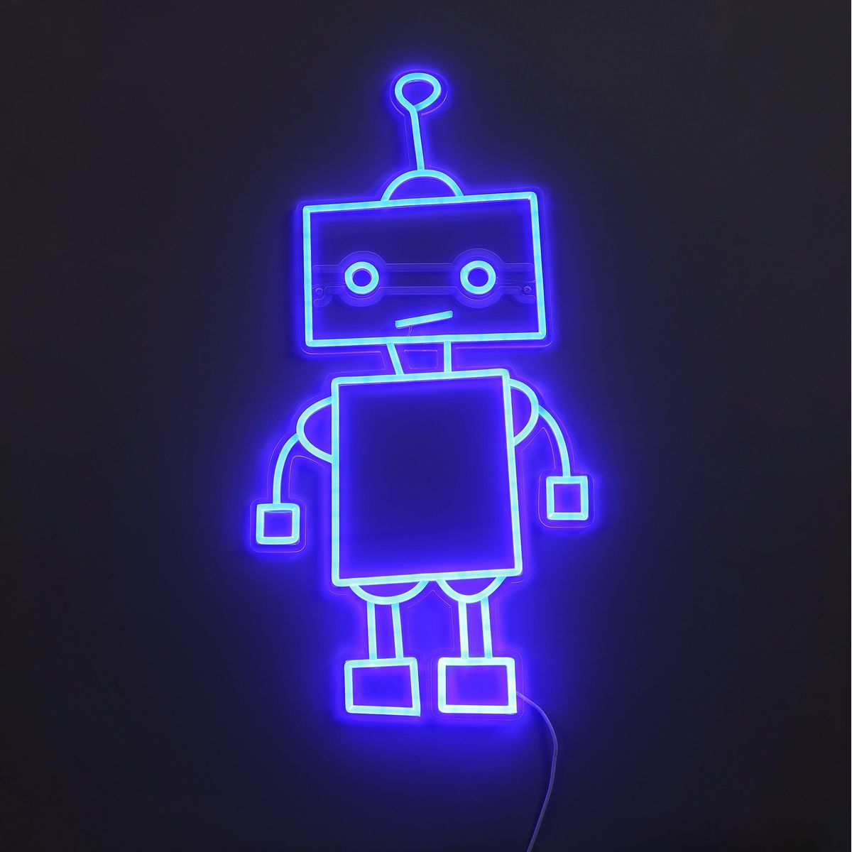 Lightish Robot Neon Væglampe Blå