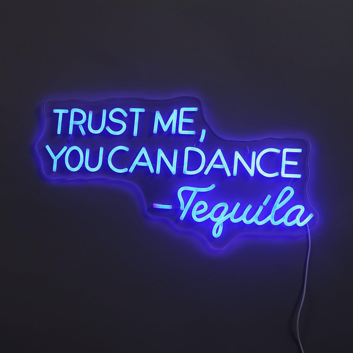 Lightish Trust Me You Can Dance Neon Væglampe Blå