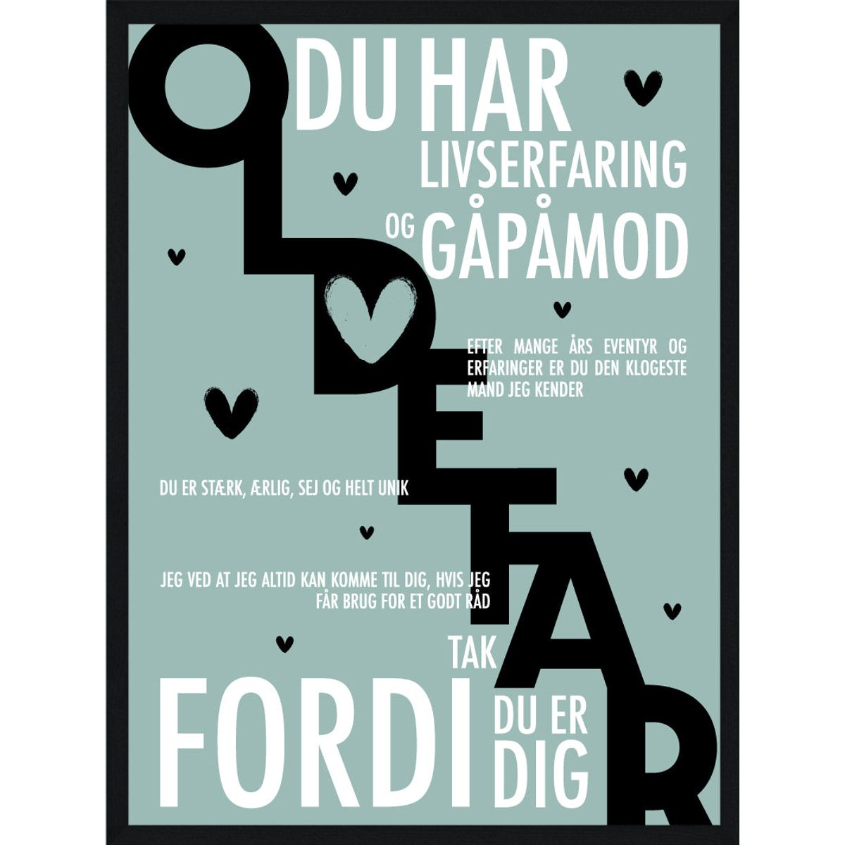 Oldefar plakat - Personlig plakat