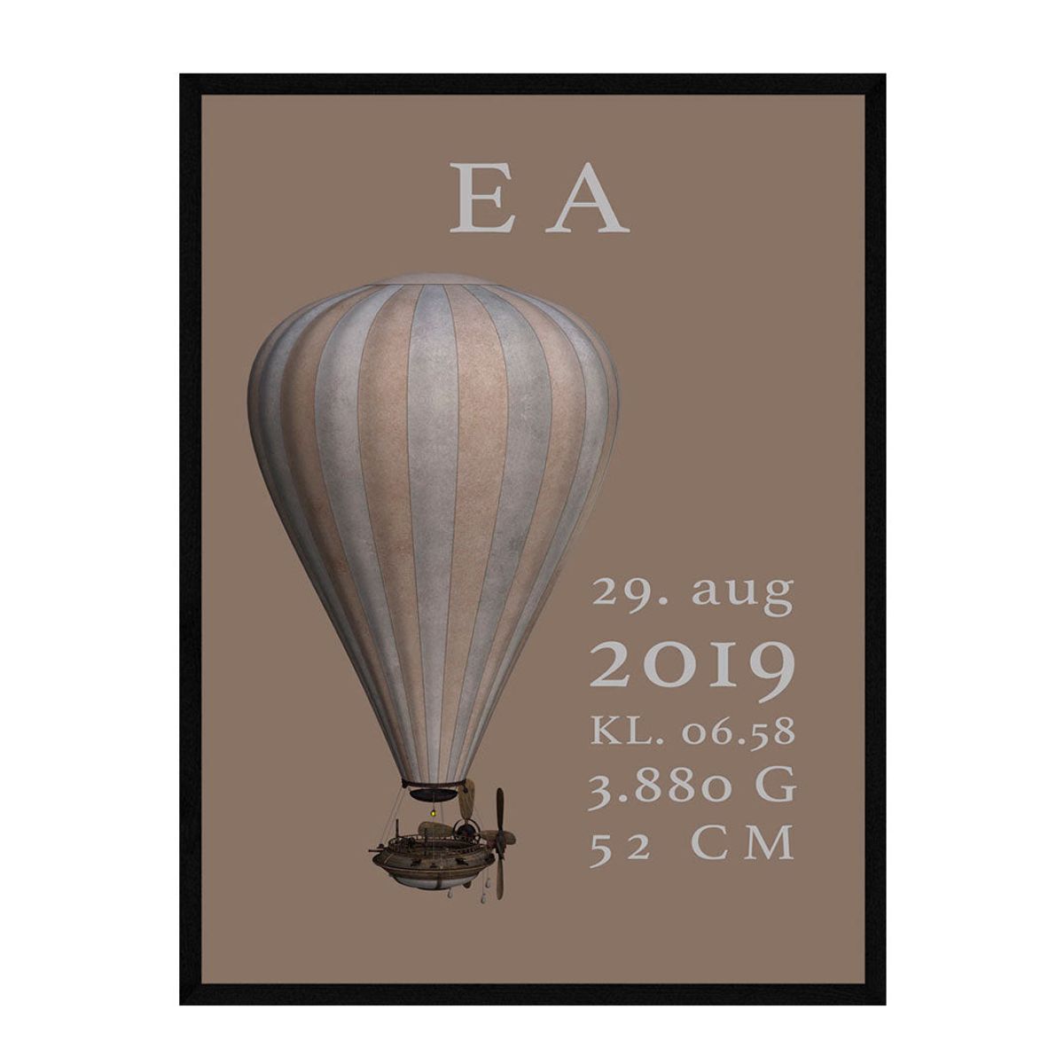 Luftballon børneplakat pige