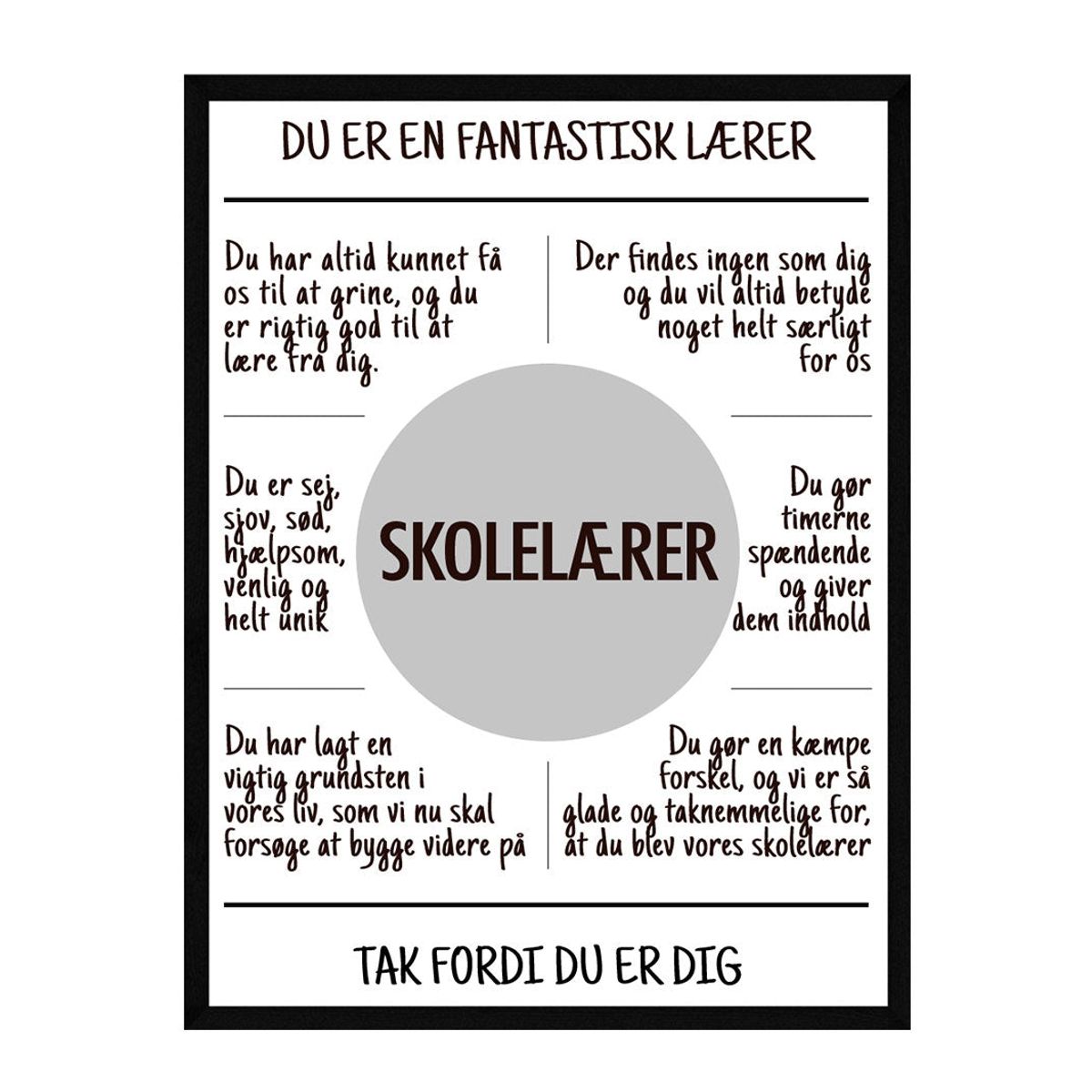 Skolelærer plakat