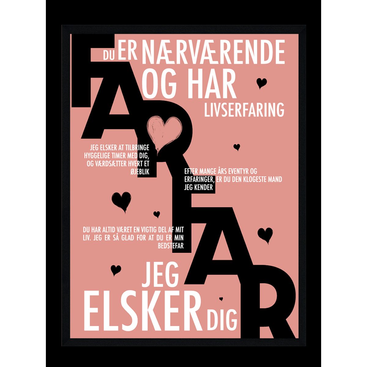 Farfar plakat - Personlig plakat