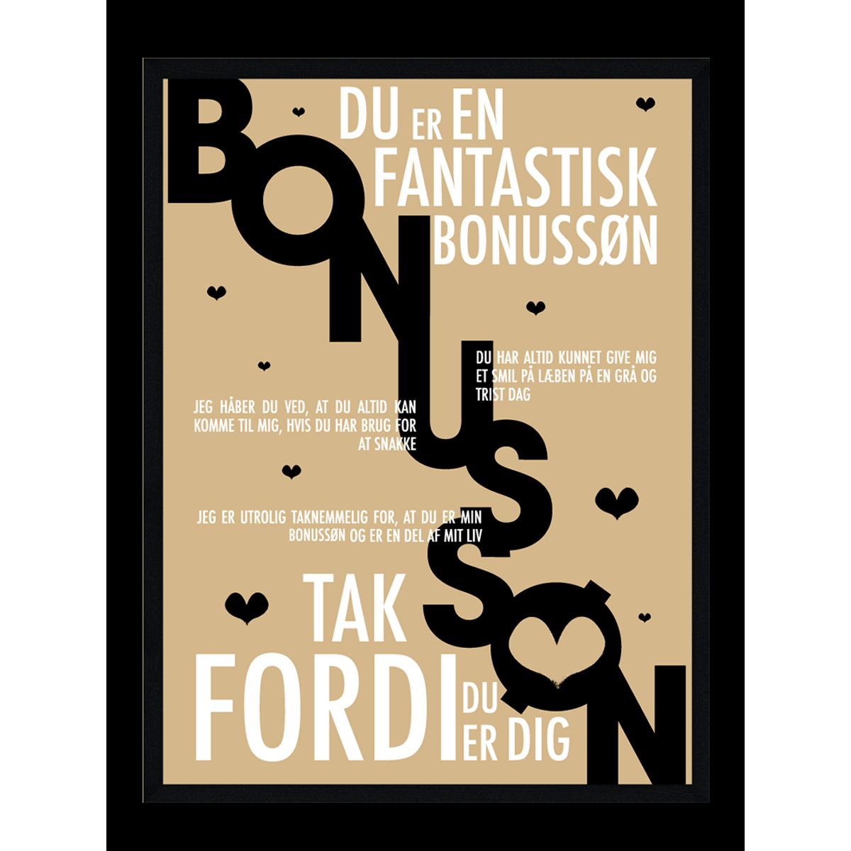 Bonussøn plakat - Personlig plakat