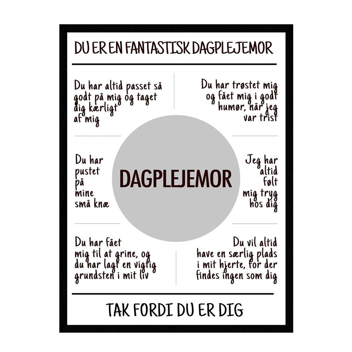 Dagplejemor plakat