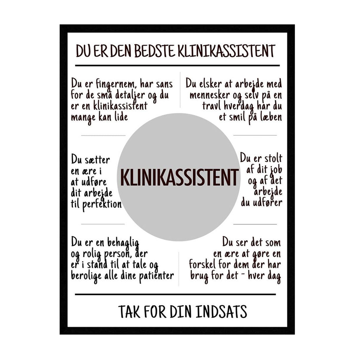 Klinikassistent plakat