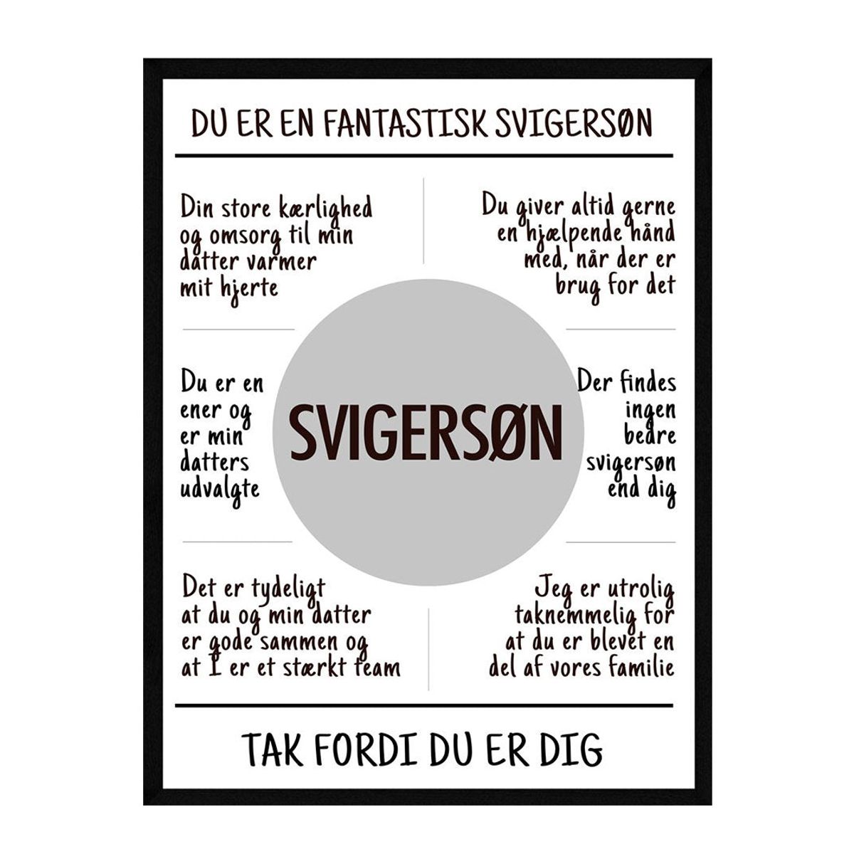 Svigersøn plakat