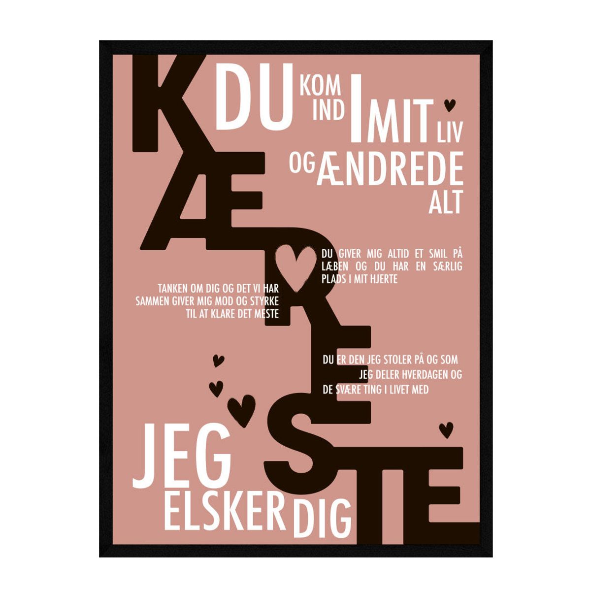 Kæreste plakat - Personlig plakat