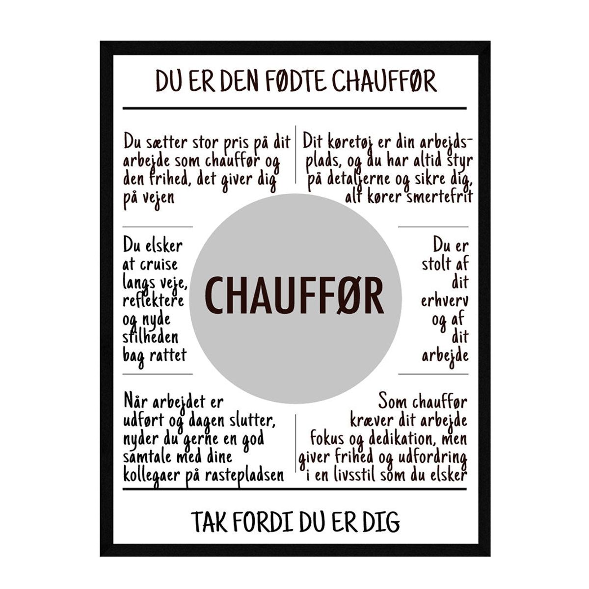 Chauffør plakat