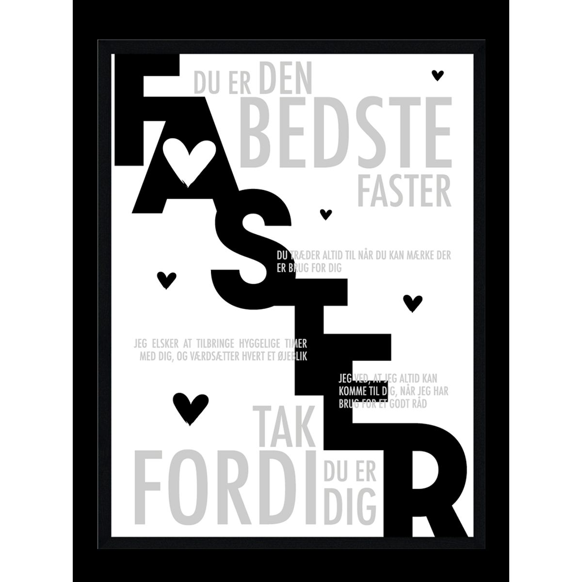 Faster plakat - Personlig plakat