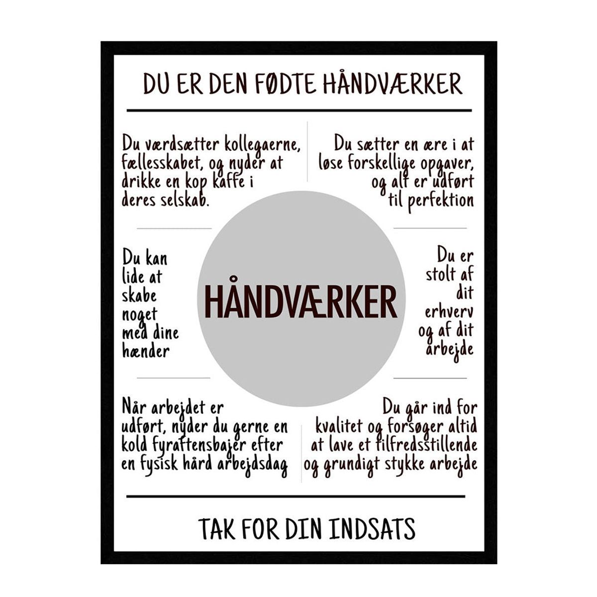 Handværker plakat