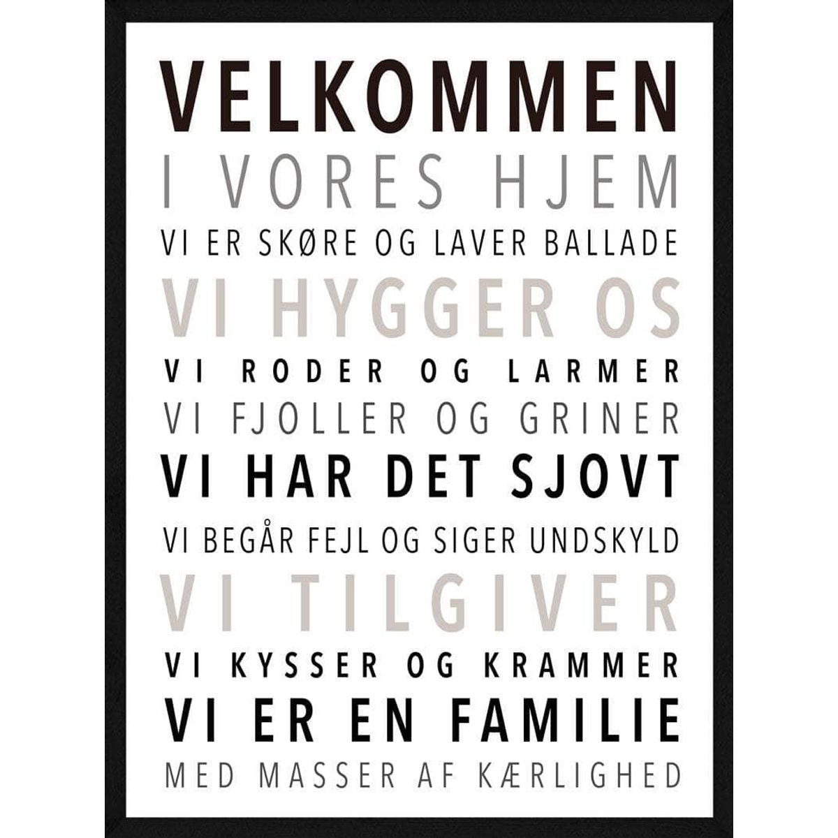 Velkommen til vores hjem - Plakat