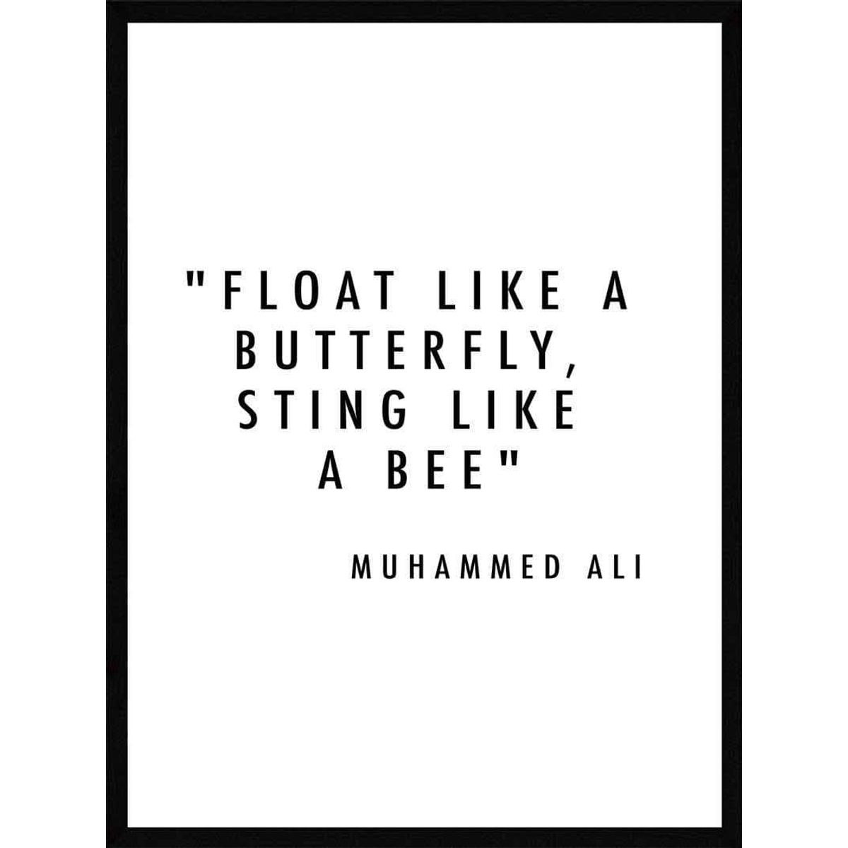 Float like a butterfly - Muhammed Ali Plakat