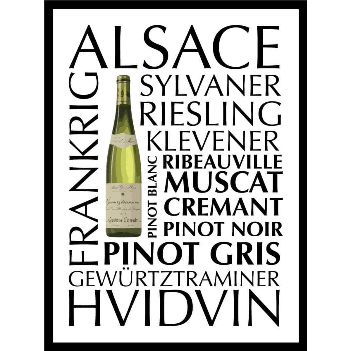 Hvidvin plakat alsace