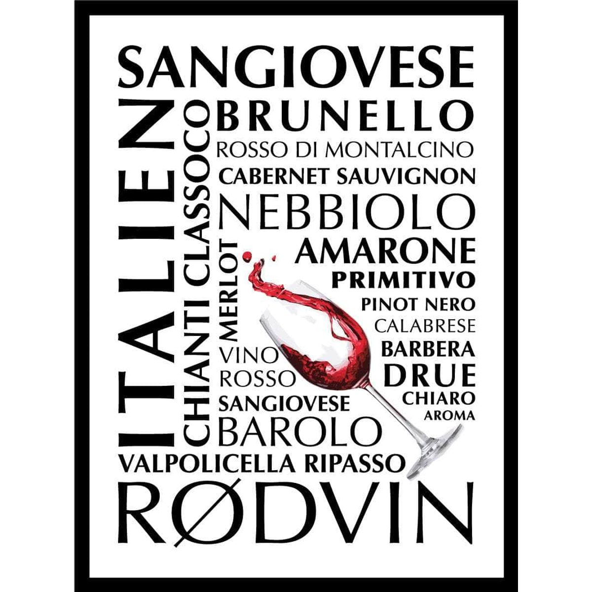 Rødvin plakat Italien