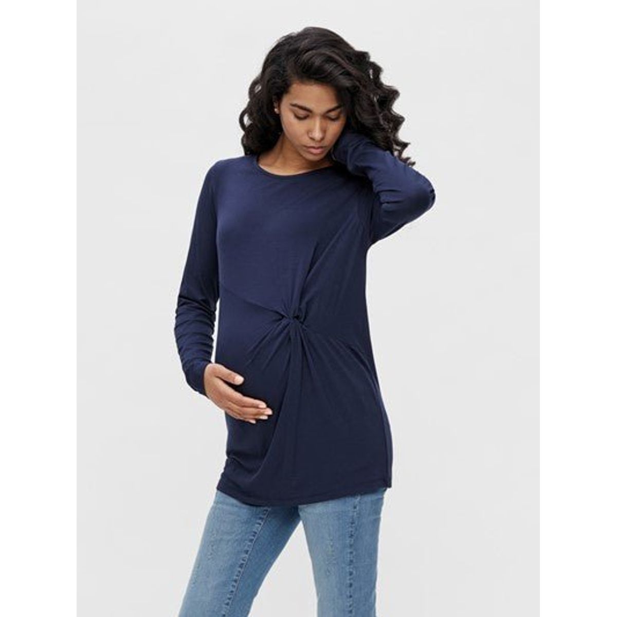 Mamalicious l/æ jersey ventetop, marineblå, MLKarely - medium