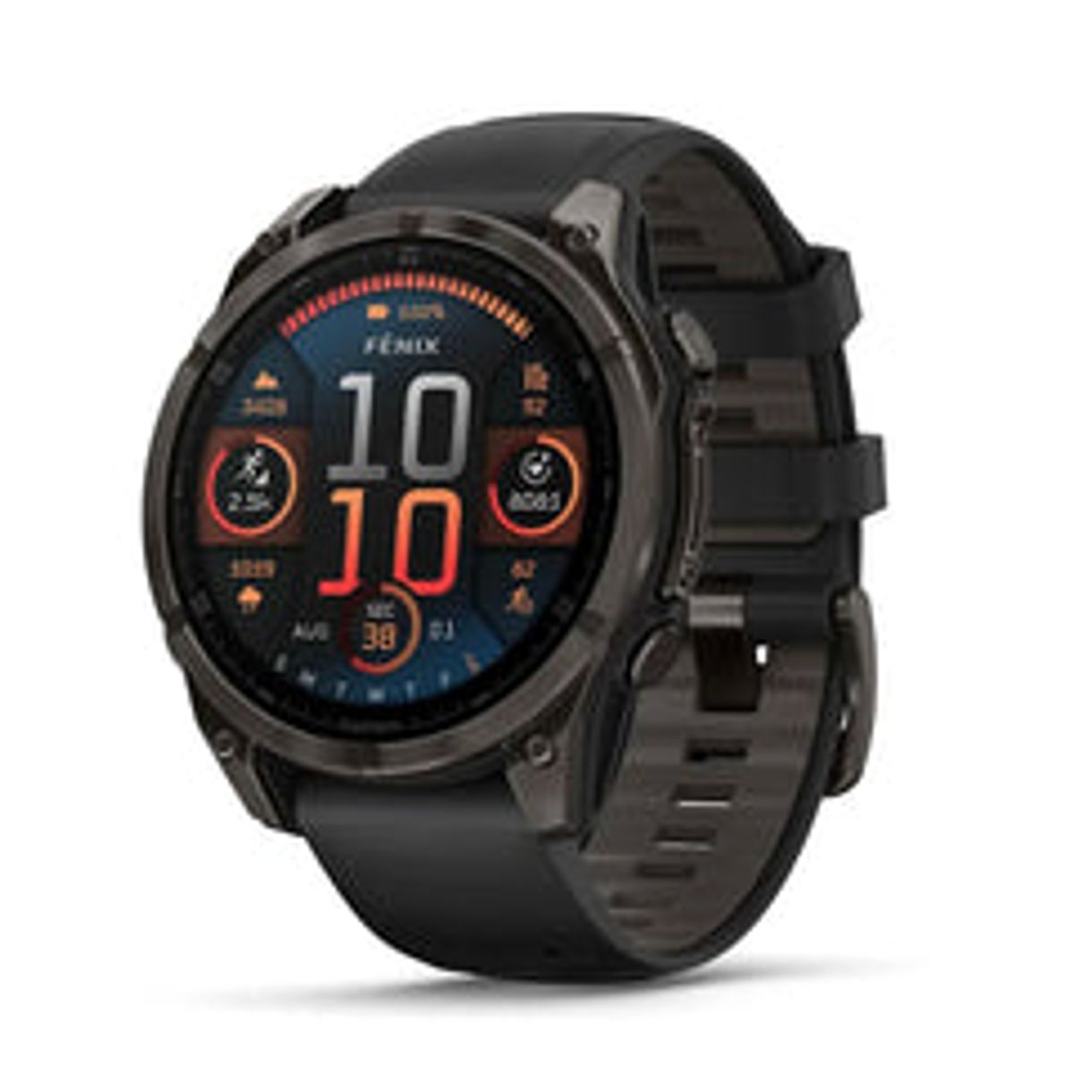 Garmin - Fenix 8 Amoled - Carbon Grey DLC-titanium