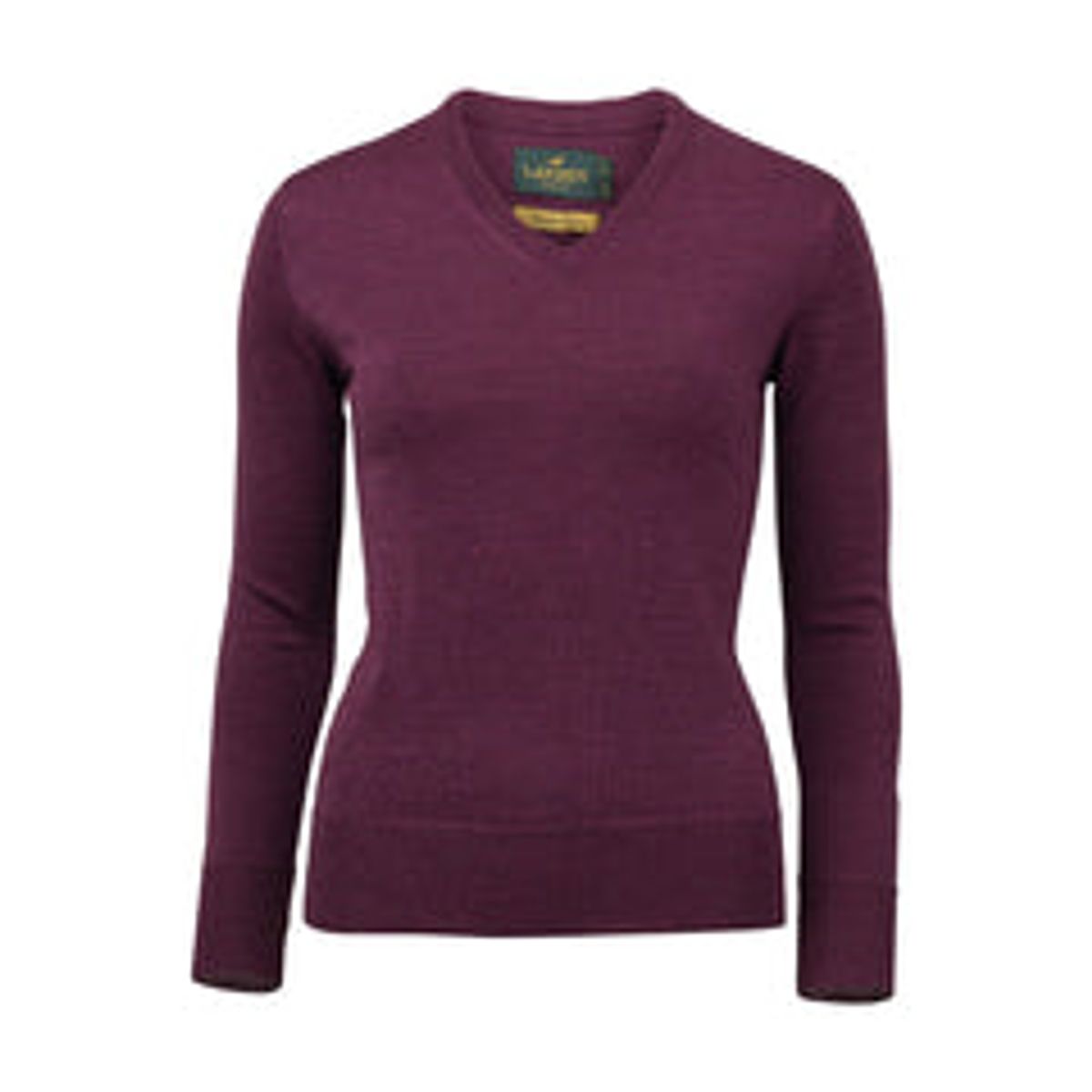 Laksen - Carnaby V-hals Merino Strik - Heather