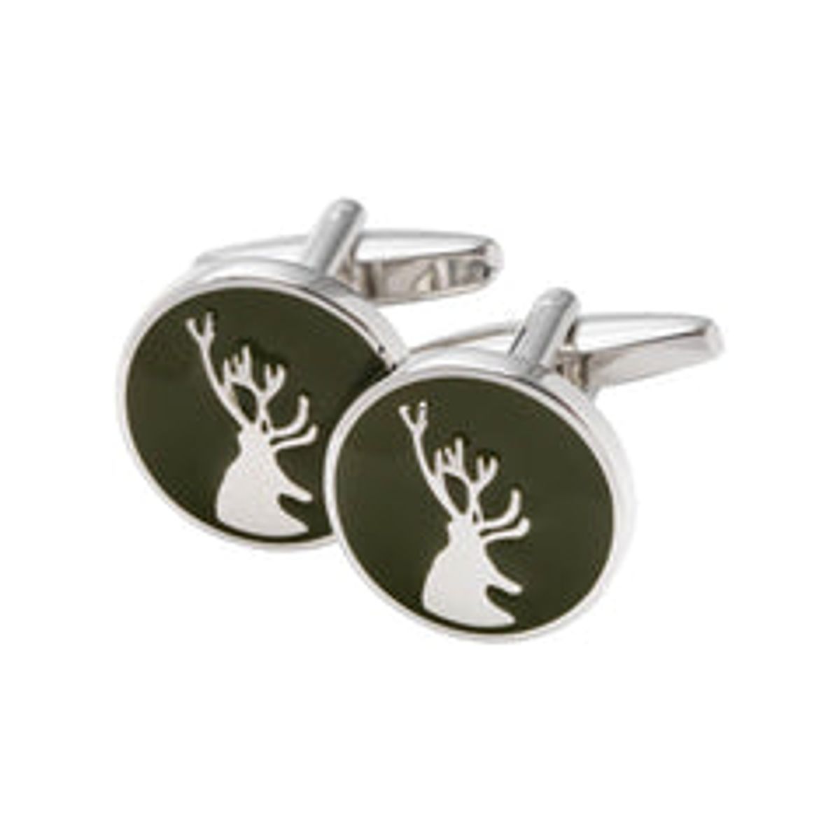 Laksen - Deer Cufflinks - British Racing Green