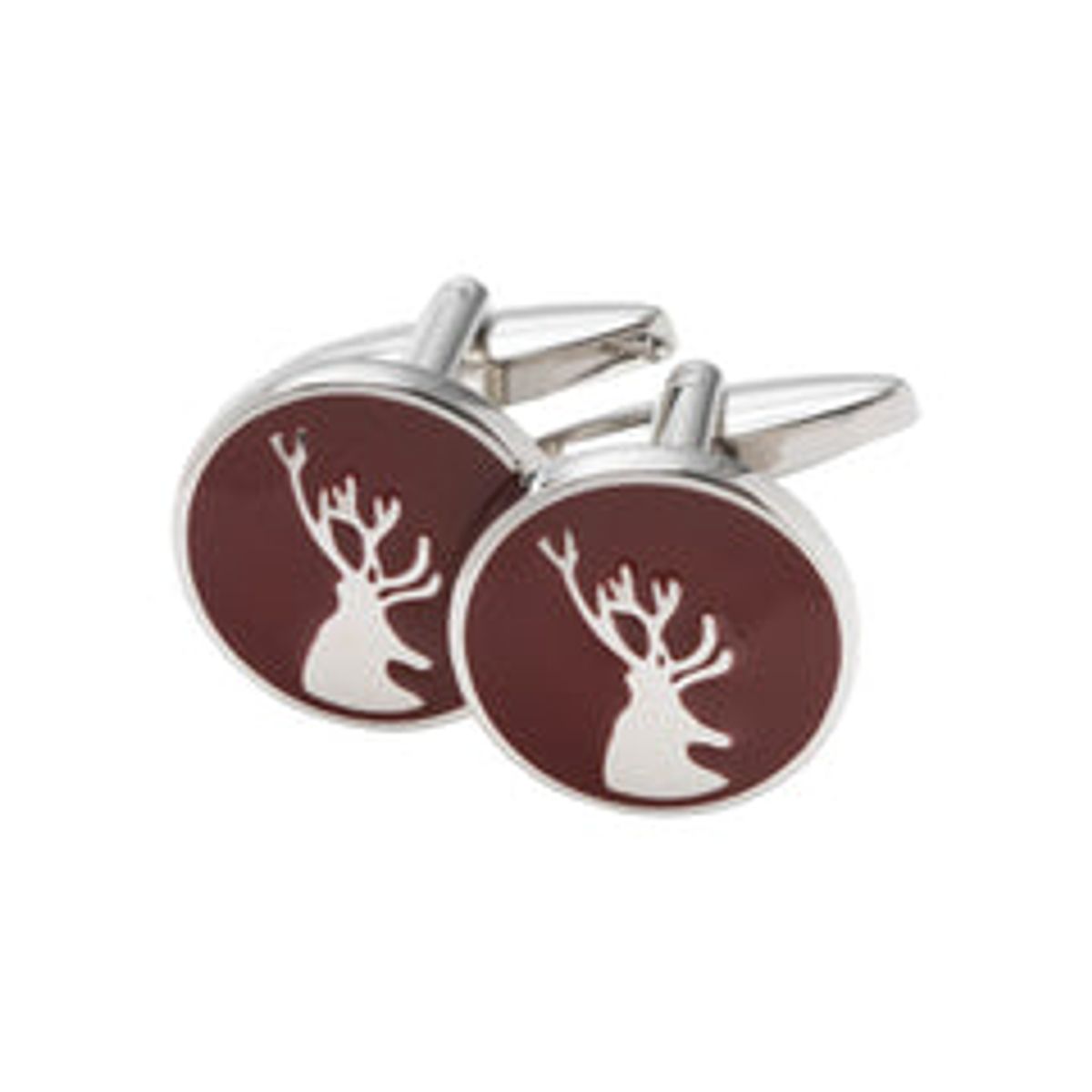 Laksen - Deer Cufflinks - Burgundy