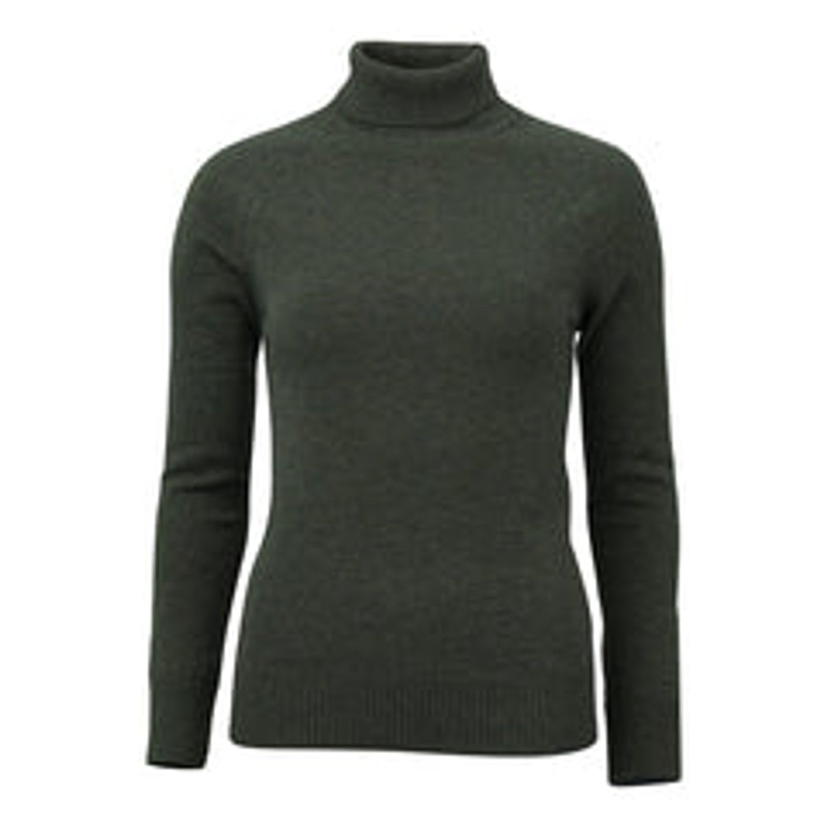 Laksen - Kit Lambswool Rollneck - Forest Green