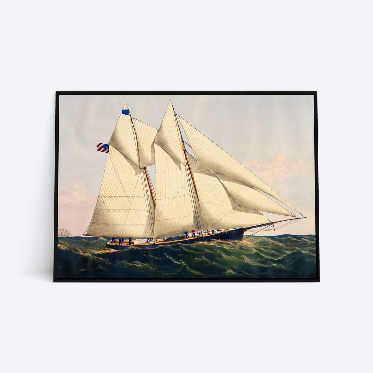 8 Sails and a Flag - 21x30 cm