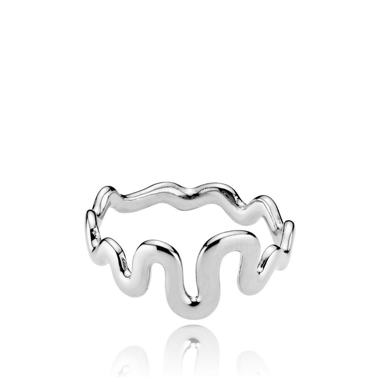 SANIYA - Ring shiny rhodium pl. Silver - 56