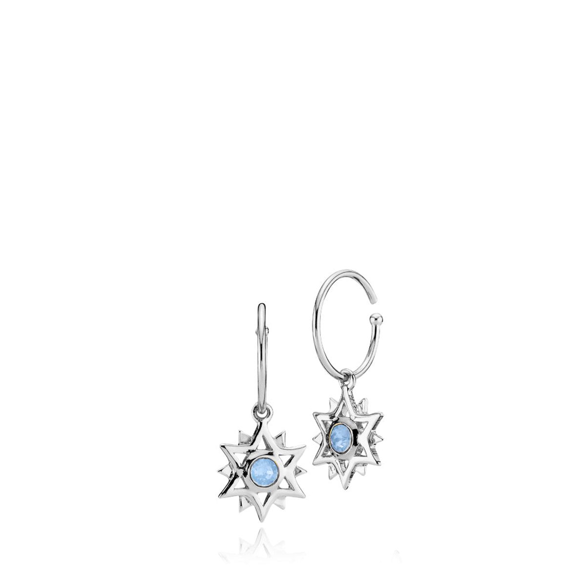 OLIVIA BY SISTIE - Earring creole rhodium pl. recycled silver - 1 par