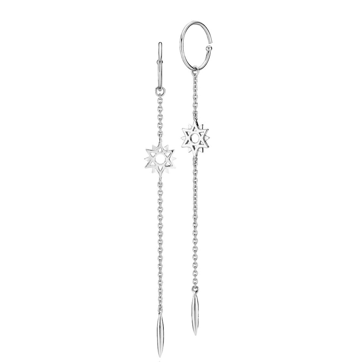 OLIVIA BY SISTIE - Earring creole rhodium pl. recycled silver - 1 par