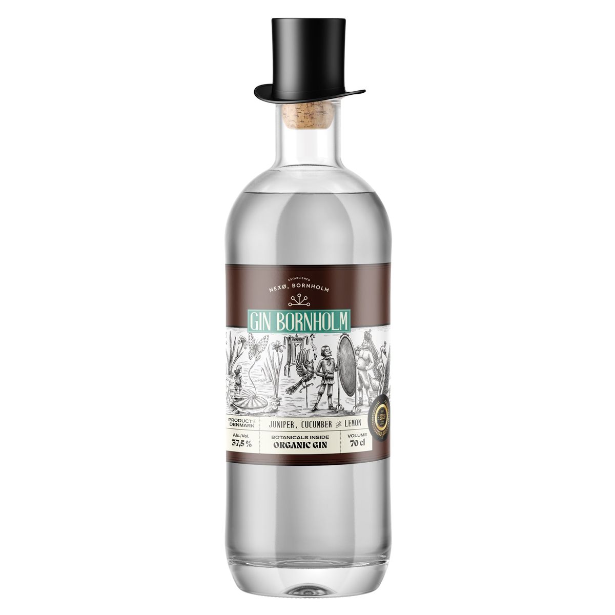 Gin Bornholm - Cucumber og Lemon 37,5% - 70 cl