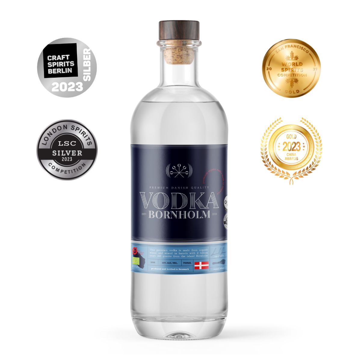 Økologisk Vodka Bornholm 40% - 70 cl