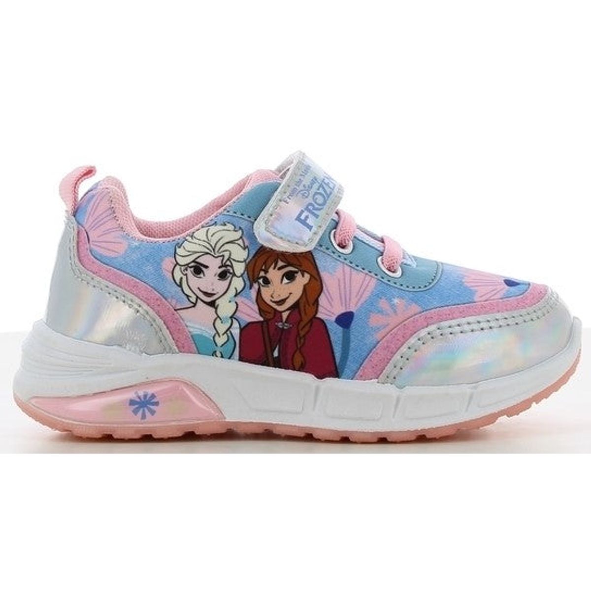 Disney - Frozen sneaker m/lys, 76-1049 - Blå/lyserød - 29