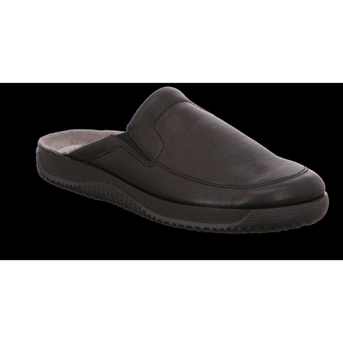 Rohde - Herre slippers i skind - 60-0149 - Sort - 41