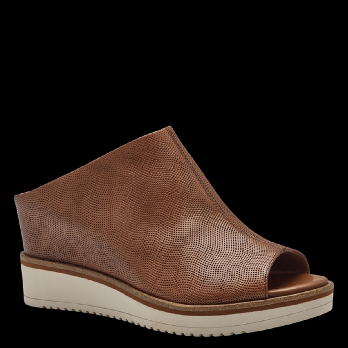 Tamaris - Sandal med kilehæl, 44-0355 - Cognac - 40