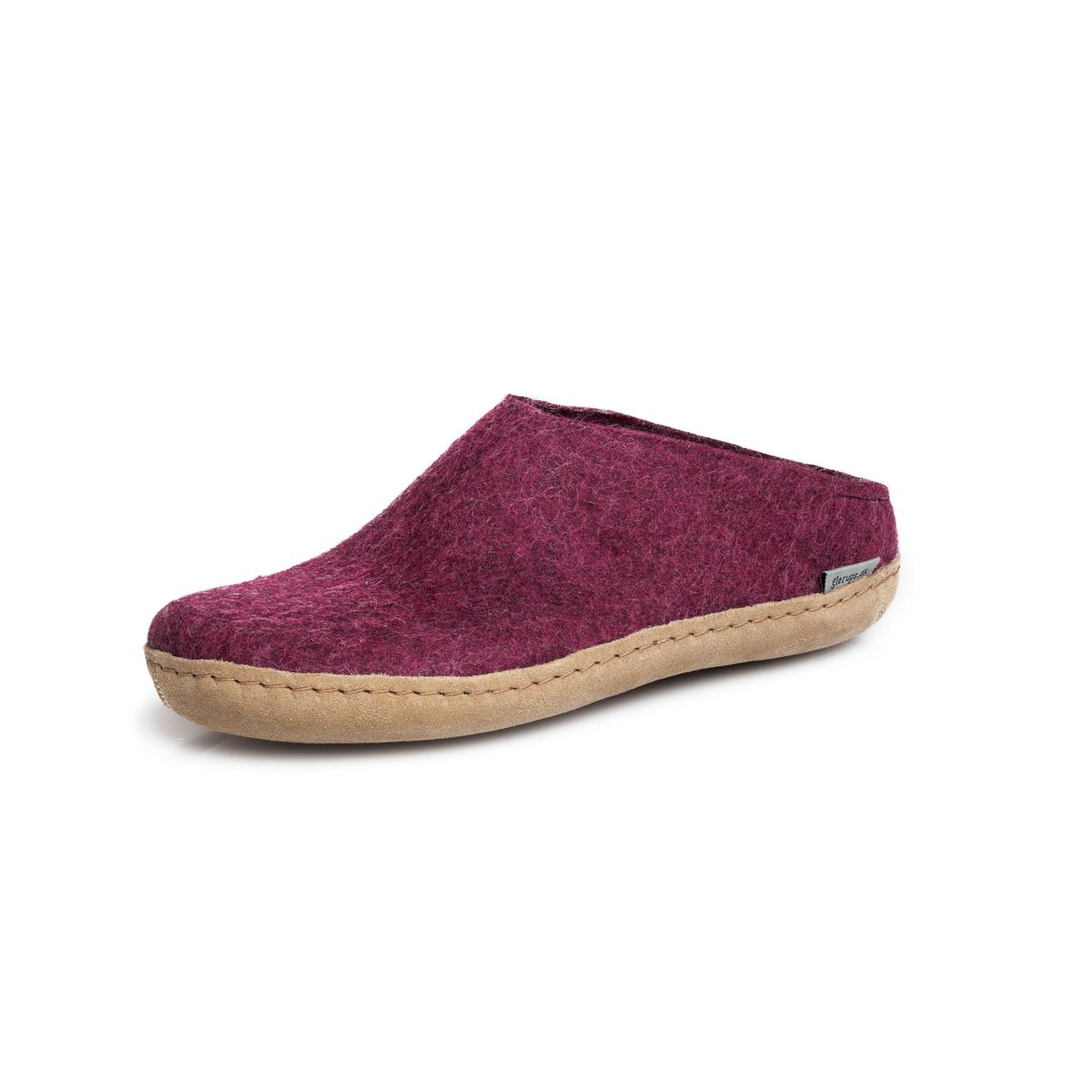 Glerups - Tøffel m/skindsål - 64-0211 - Cranberry - 42 / Cranberry