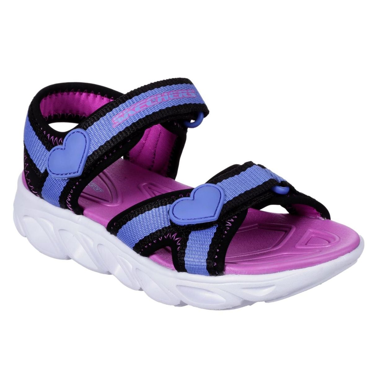 Skechers, sandal m/lys - Blå/pink - 29