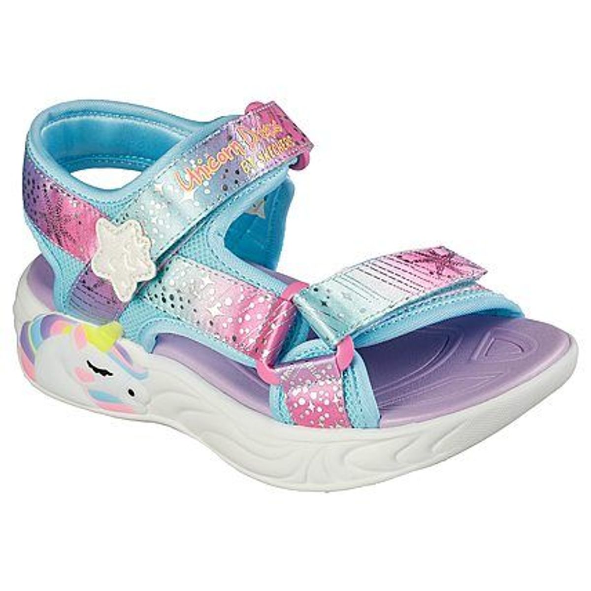 Skechers - Girls Unicorn Dreams Sandal, 48-0219 - Multifarvet - 30