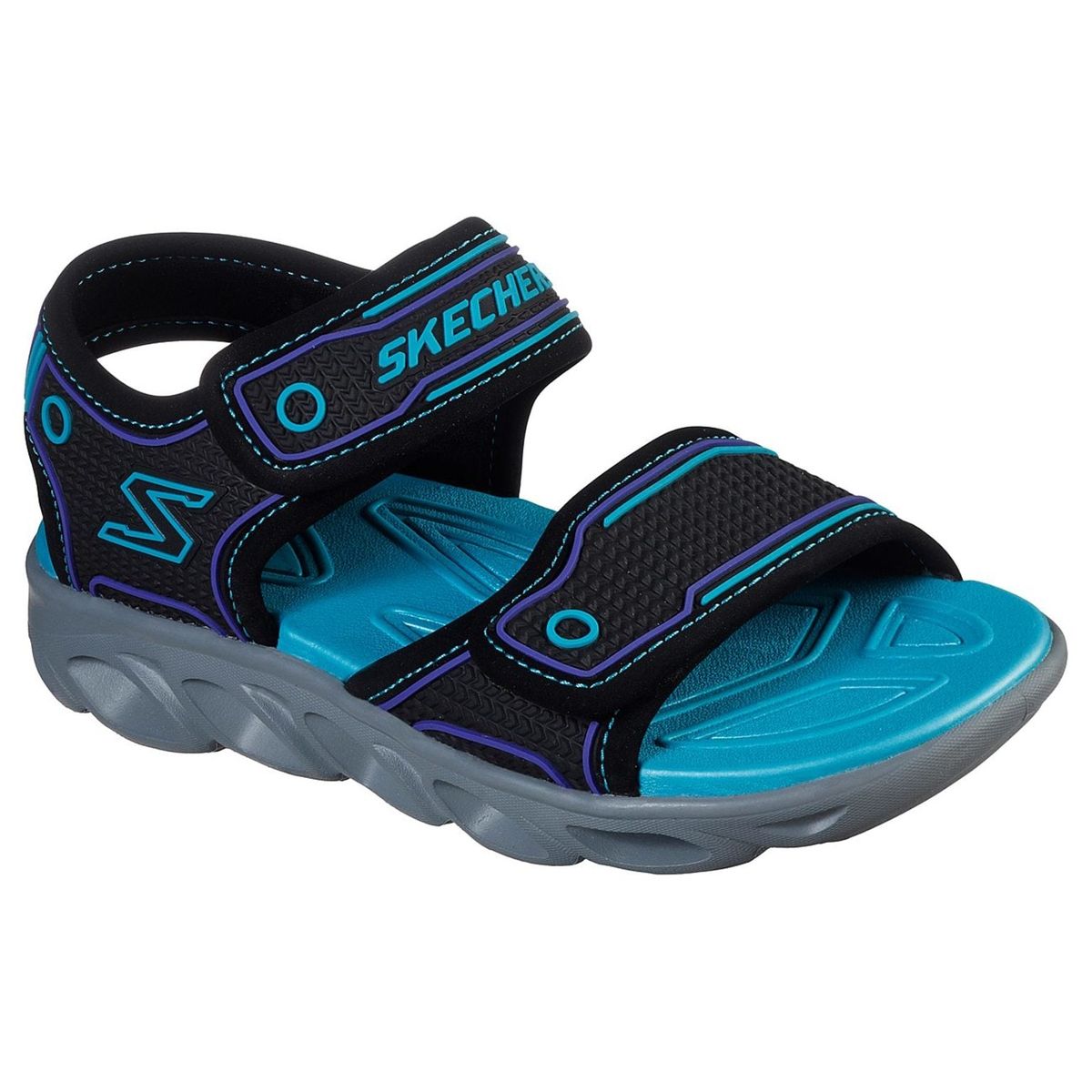 Skechers, sandal m/lys, 48-0167 - Sort/turkis - 31