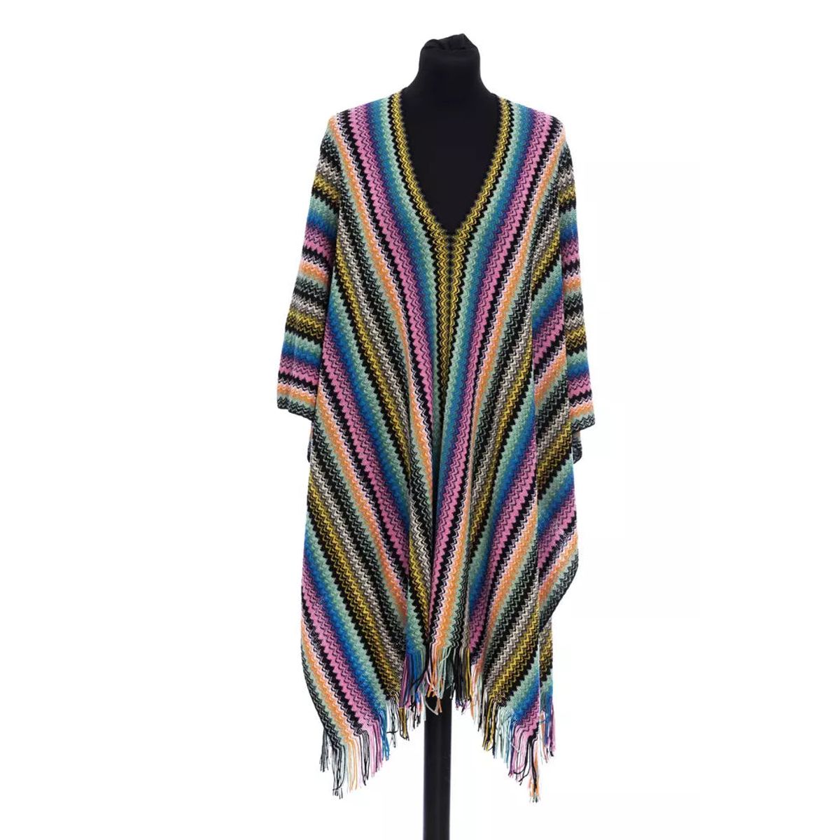 Missoni Geometric Fantasy Fringed Poncho