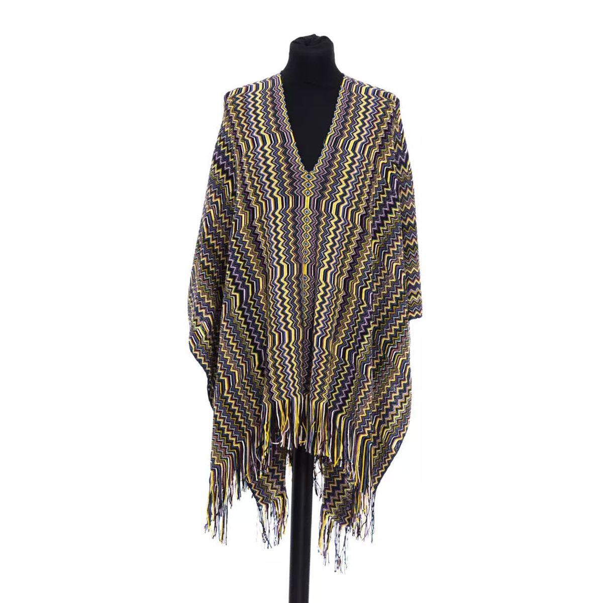 Missoni Geometric Fantasy Fringed Poncho