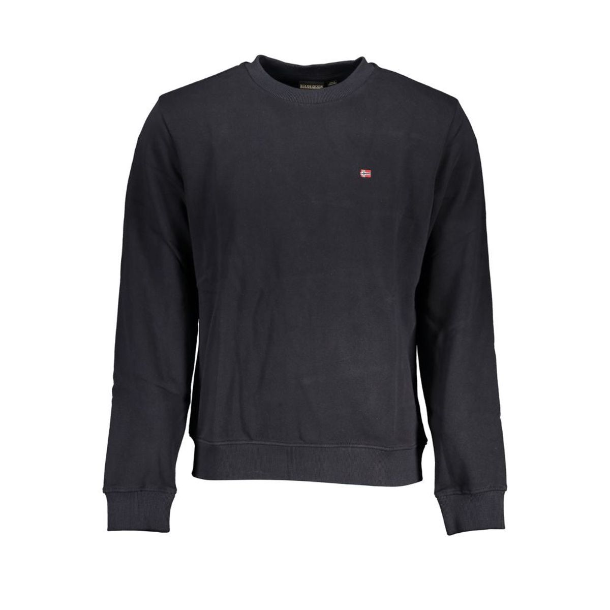 Napapijri Elegant Black Long Sleeved Crew Neck Sweatshirt