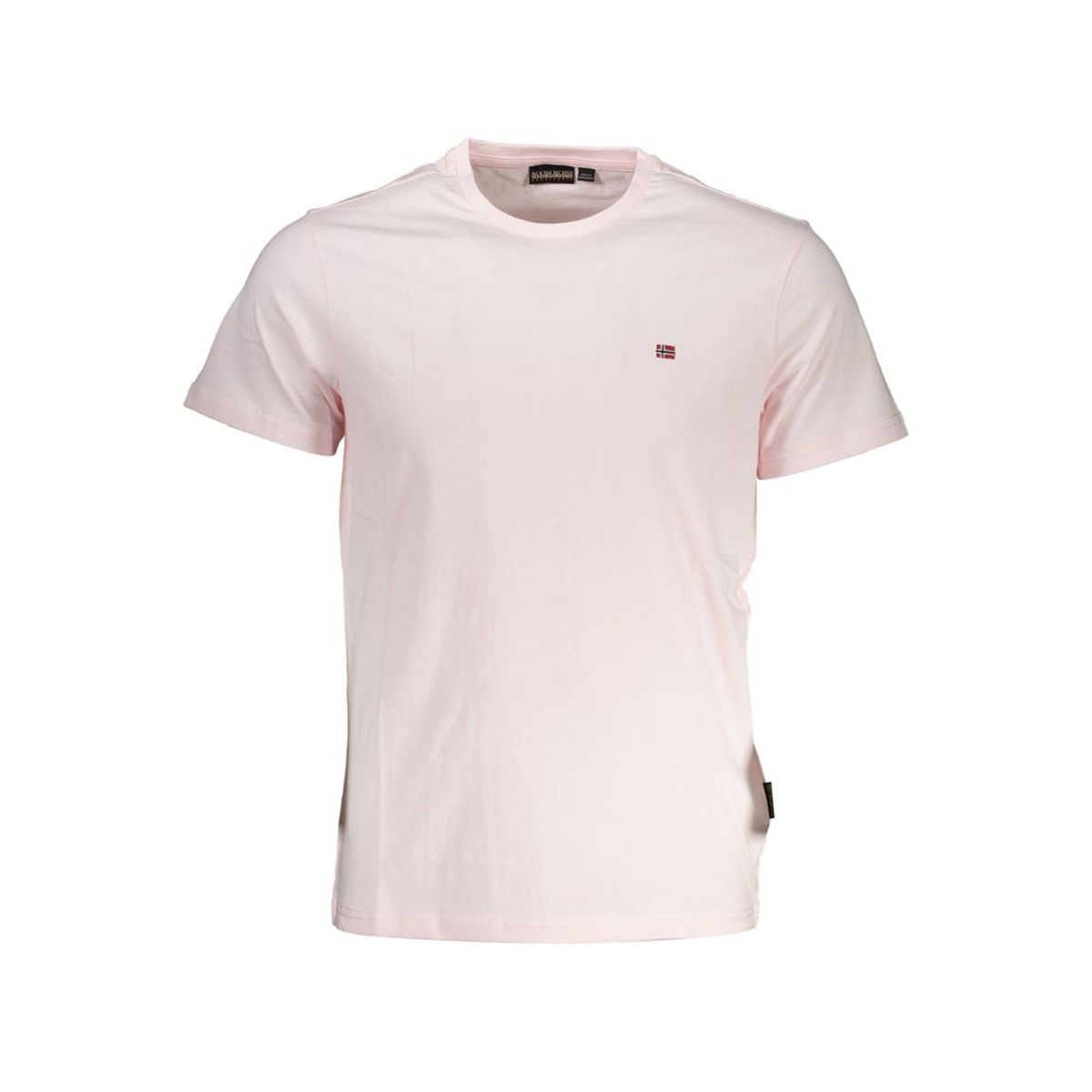 Napapijri Elegant Pink Embroidered Tee for Herre