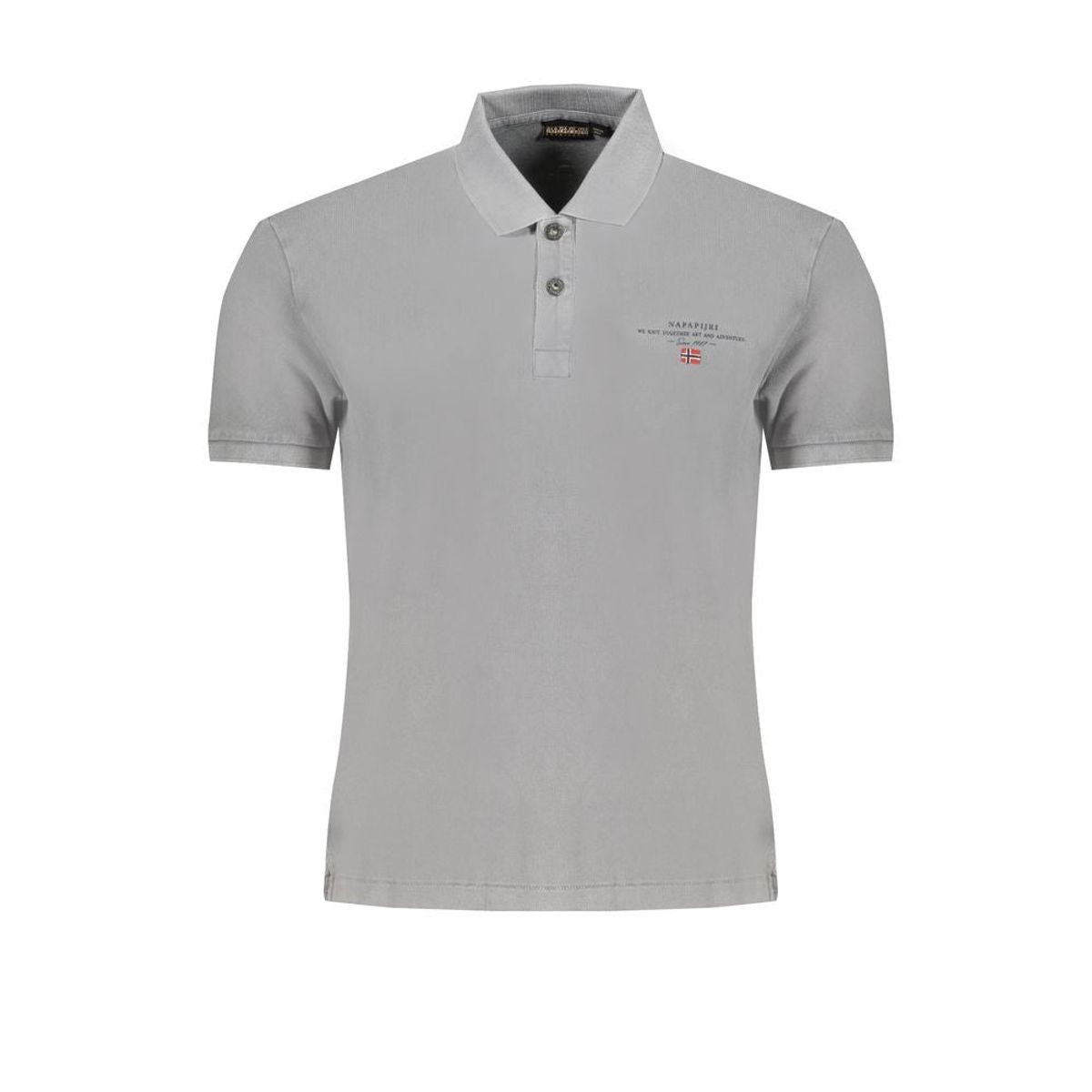 Napapijri Gray Cotton Polo Shirt